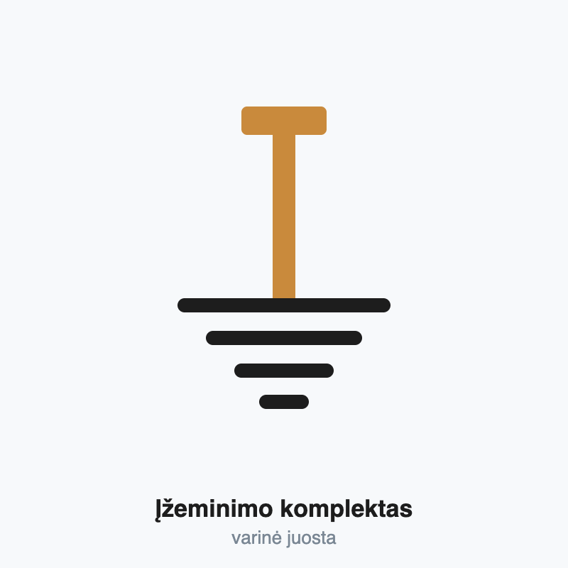 Įžeminimo komplektas su varine juosta Įžeminimo komplektas su varine juosta - Image 1