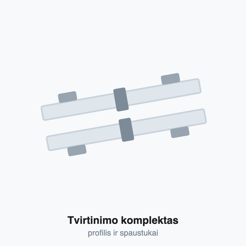 Tvirtinimo komplektas moduliui (profilis + spaustukai) Tvirtinimo komplektas moduliui (profilis + spaustukai) - Image 1